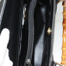 GUCCI Bamboo Hand Bag Leather Black Gold 002 0260 Auth ep9314-15