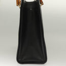 GUCCI Bamboo Hand Bag Leather Black Gold 002 0260 Auth ep9314-4