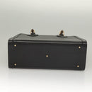 GUCCI Bamboo Hand Bag Leather Black Gold 002 0260 Auth ep9314-9