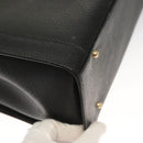 GUCCI Bamboo Hand Bag Leather Black Gold 002 1186 0259 Auth ep9321-10