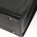 GUCCI Bamboo Hand Bag Leather Black Gold 002 1186 0259 Auth ep9321-11