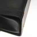 GUCCI Bamboo Hand Bag Leather Black Gold 002 1186 0259 Auth ep9321-12