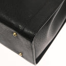 GUCCI Bamboo Hand Bag Leather Black Gold 002 1186 0259 Auth ep9321-13