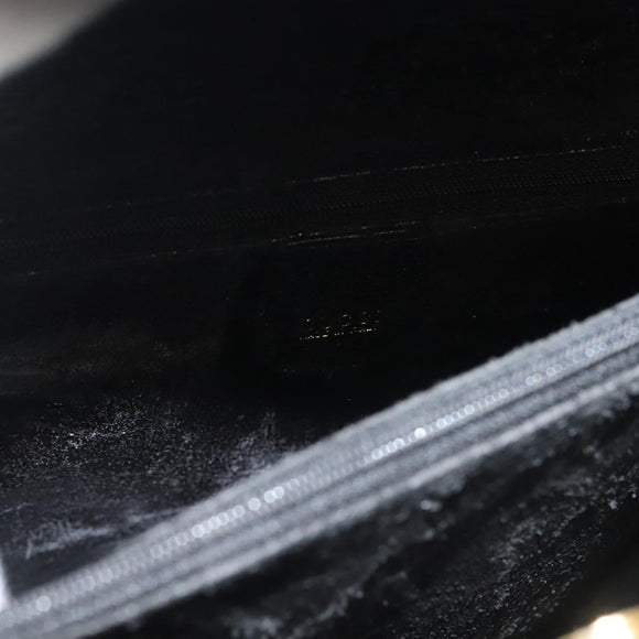 GUCCI Bamboo Hand Bag Leather Black Gold 002 1186 0259 Auth ep9321