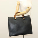 GUCCI Bamboo Hand Bag Leather Black Gold 002 1186 0259 Auth ep9321-23
