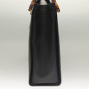 GUCCI Bamboo Hand Bag Leather Black Gold 002 1186 0259 Auth ep9321-4