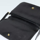 GUCCI Web Sherry Line Shoulder Bag Leather Black Gold Auth ep9327-9