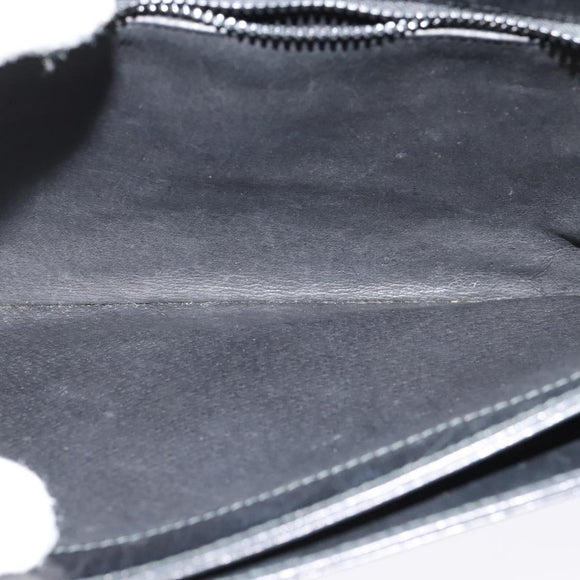 GUCCI Web Sherry Line Shoulder Bag Leather Black Gold Auth ep9327