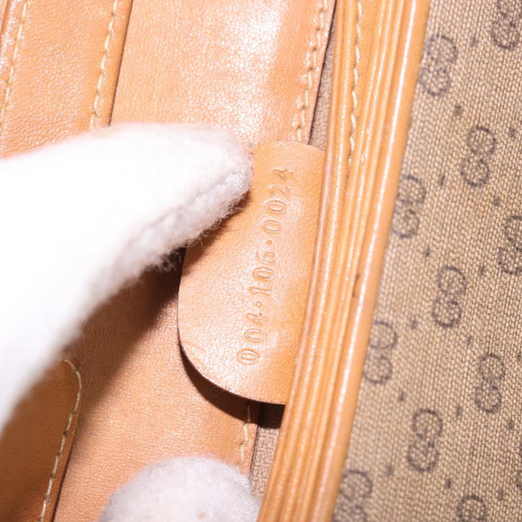 GUCCI Micro GG Supreme Shoulder Bag PVC Beige Gold 004 106 0024 Auth ep9330