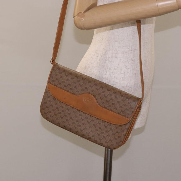 GUCCI Micro GG Supreme Shoulder Bag PVC Beige Gold 004 106 0024 Auth ep9330