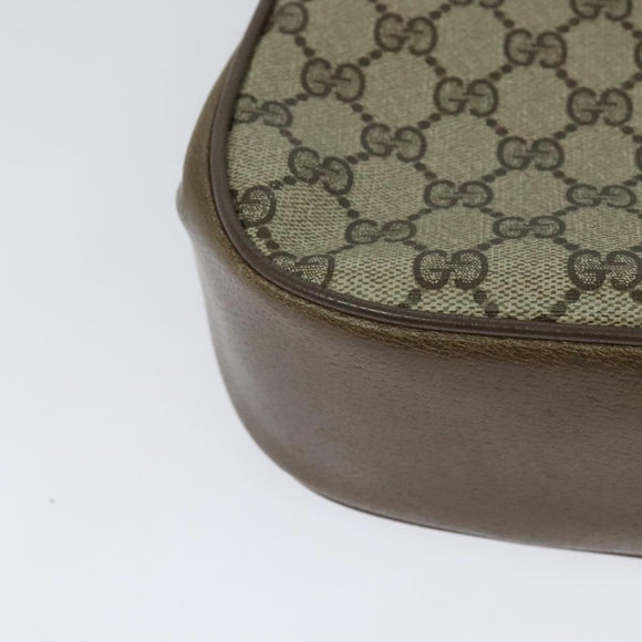 GUCCI GG Supreme Web Sherry Line Bag PVC Beige Gold 72 02 024 Auth ep9333