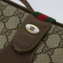 GUCCI GG Supreme Web Sherry Line Bag PVC Beige Gold 72 02 024 Auth ep9333-14