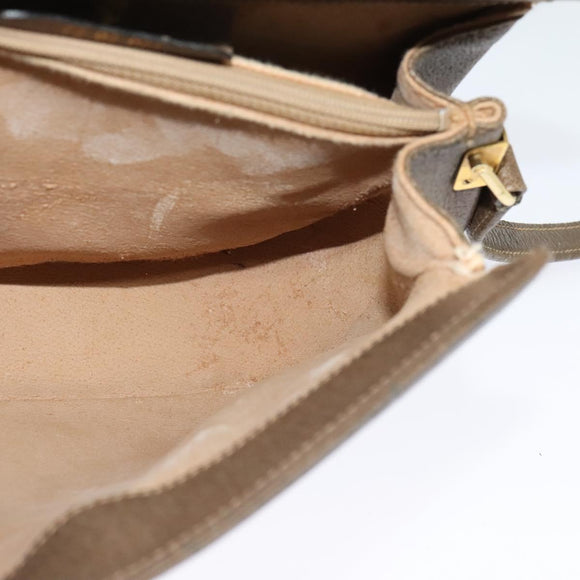 GUCCI GG Supreme Web Sherry Line Bag PVC Beige Gold 72 02 024 Auth ep9333