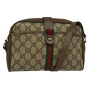 GUCCI GG Supreme Web Sherry Line Shoulder Bag PVC Beige 116 02 055 Auth ep9348-1