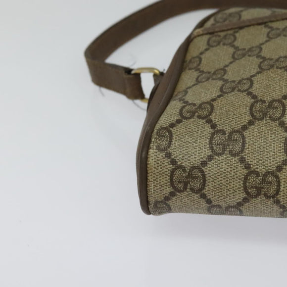 GUCCI GG Supreme Web Sherry Line Shoulder Bag PVC Beige 116 02 055 Auth ep9348