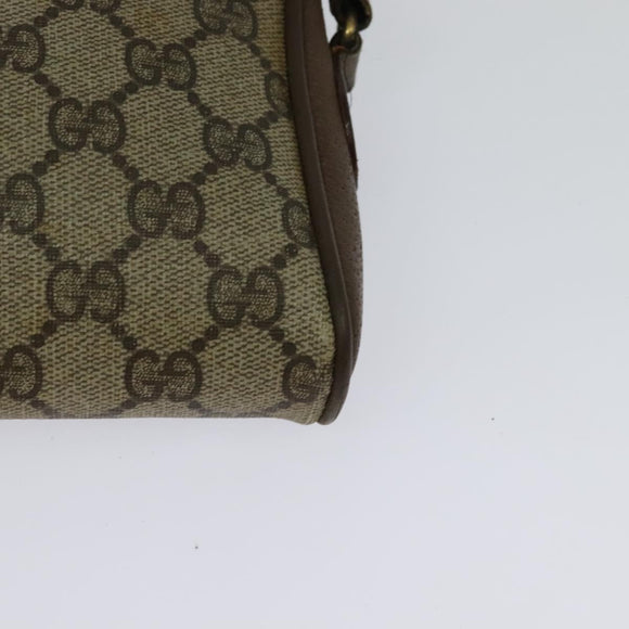 GUCCI GG Supreme Web Sherry Line Shoulder Bag PVC Beige 116 02 055 Auth ep9348