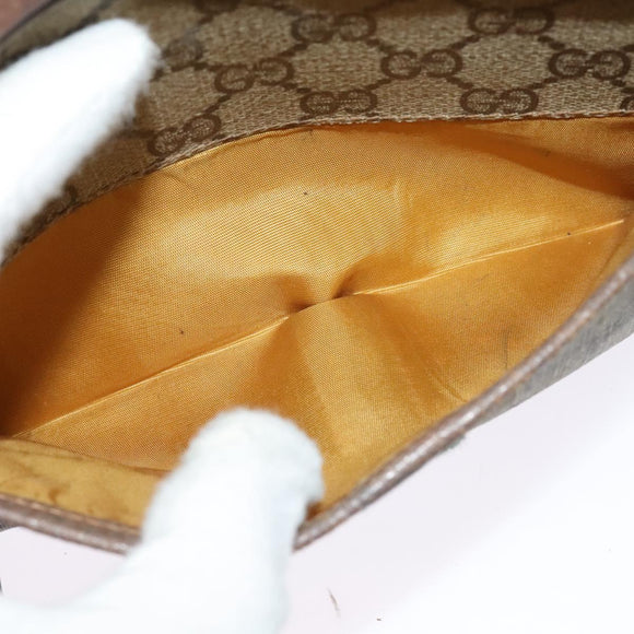 GUCCI GG Supreme Web Sherry Line Shoulder Bag PVC Beige 116 02 055 Auth ep9348