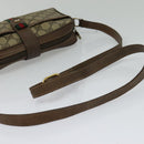 GUCCI GG Supreme Web Sherry Line Shoulder Bag PVC Beige 116 02 055 Auth ep9348-7