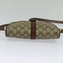 GUCCI GG Supreme Web Sherry Line Shoulder Bag PVC Beige 116 02 055 Auth ep9348-5
