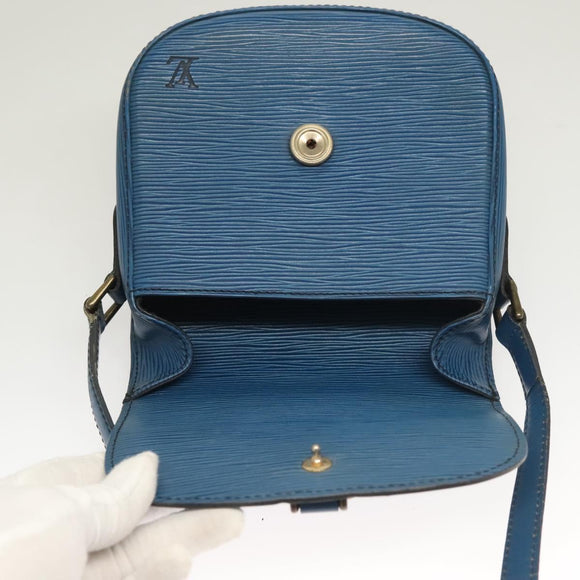 LOUIS VUITTON Epi Saint Cloud PM Shoulder Bag Blue M52195 LV Auth ep9356