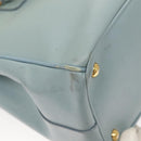 PRADA Galleria Hand Bag Safiano leather Light Blue Gold Auth ep9361-15