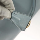 PRADA Galleria Hand Bag Safiano leather Light Blue Gold Auth ep9361-10