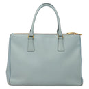 PRADA Galleria Hand Bag Safiano leather Light Blue Gold Auth ep9361-2