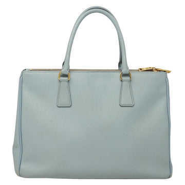 PRADA Galleria Hand Bag Safiano leather Light Blue Gold Auth ep9361 - 0