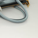 PRADA Galleria Hand Bag Safiano leather Light Blue Gold Auth ep9361-7
