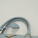 PRADA Galleria Hand Bag Safiano leather Light Blue Gold Auth ep9361-8