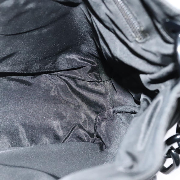 PRADA Shoulder Bag Nylon Plastic Black Silver Auth ep9367