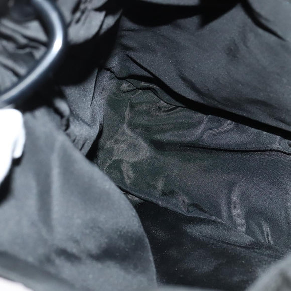 PRADA Shoulder Bag Nylon Plastic Black Silver Auth ep9367