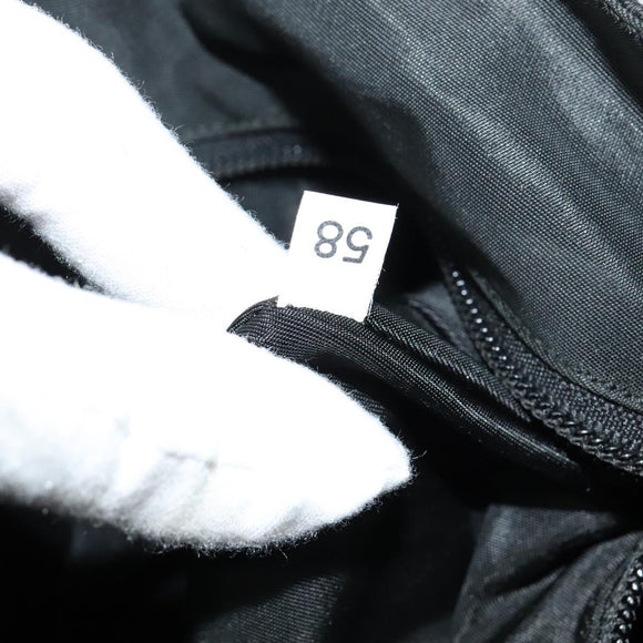 PRADA Shoulder Bag Nylon Plastic Black Silver Auth ep9367