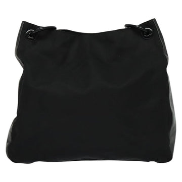 PRADA Shoulder Bag Nylon Plastic Black Silver Auth ep9367 - 0