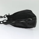 PRADA Shoulder Bag Nylon Plastic Black Silver Auth ep9367-4