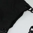 PRADA Shoulder Bag Nylon Plastic Black Silver Auth ep9367-6