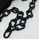 PRADA Shoulder Bag Nylon Plastic Black Silver Auth ep9367-7