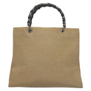 GUCCI Bamboo Hand Bag Canvas Beige 002 1010 2404 Auth ep9368-2