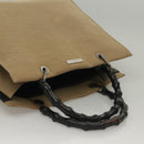 GUCCI Bamboo Hand Bag Canvas Beige 002 1010 2404 Auth ep9368-6
