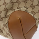 GUCCI GG Canvas Web Sherry Line Shoulder Bag Beige Silver 308930 Auth ep9380-12