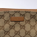 GUCCI GG Canvas Web Sherry Line Shoulder Bag Beige Silver 308930 Auth ep9380-14