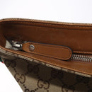 GUCCI GG Canvas Web Sherry Line Shoulder Bag Beige Silver 308930 Auth ep9380-15