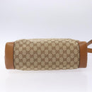 GUCCI GG Canvas Web Sherry Line Shoulder Bag Beige Silver 308930 Auth ep9380-9