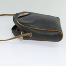 Christian Dior Honeycomb Canvas Shoulder Bag PVC Leather Black Auth ep9393-3