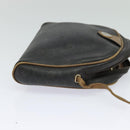 Christian Dior Honeycomb Canvas Shoulder Bag PVC Leather Black Auth ep9393-4