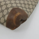 GUCCI GG Supreme Web Sherry Line Tote Bag PVC Beige Auth ep9399-10