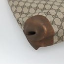 GUCCI GG Supreme Web Sherry Line Tote Bag PVC Beige Auth ep9399-11