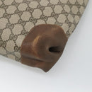 GUCCI GG Supreme Web Sherry Line Tote Bag PVC Beige Auth ep9399-12