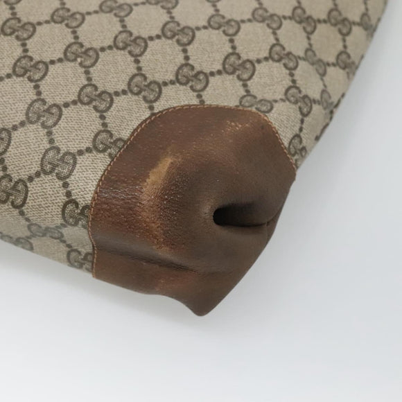 GUCCI GG Supreme Web Sherry Line Tote Bag PVC Beige Auth ep9399
