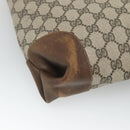 GUCCI GG Supreme Web Sherry Line Tote Bag PVC Beige Auth ep9399-13